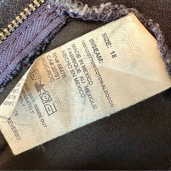 Tommy Hilfiger Women Sz 18 Dark Wash Denim Blue Jean Knee Length Side Zip Skirt - Picture 9 of 11